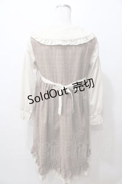 画像2: maiduoduo / グレンチェック柄ワンピース  ブラウン Y-25-08-15-143-LO-OP-SZ-ZY
