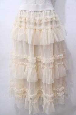 画像1: FLC / 星名桜子 チュールスカート L 生成 Y-25-08-15-148-LO-SK-SZ-ZY