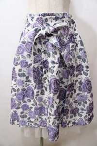 axes femme / ジャカードリボン付スカート F 白 Y-25-08-15-150-AX-SK-SZ-ZY