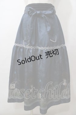 画像1: axes femme / ワイン柄スカート F 紺 Y-25-08-15-152-AX-SK-SZ-ZI