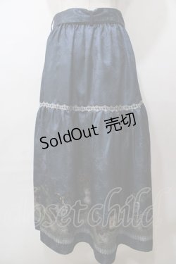 画像2: axes femme / ワイン柄スカート F 紺 Y-25-08-15-152-AX-SK-SZ-ZI