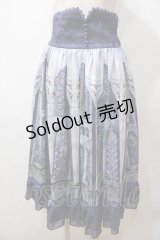 axes femme kawaii / プリエールスカート  ネイビー Y-25-08-15-153-AX-SK-SZ-ZY