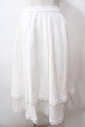 Maison de FLEUR / ドットスカート  白 Y-25-08-15-155-LO-SK-SZ-ZY
