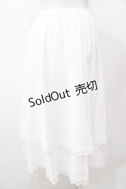 画像2: Maison de FLEUR / ドットスカート  白 Y-25-08-15-155-LO-SK-SZ-ZY