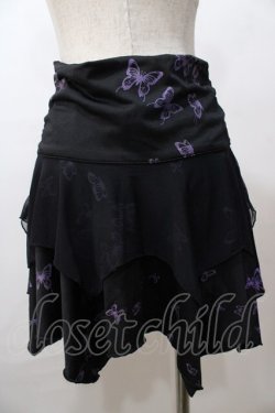 画像2: h.Jelly HONEY / 切替プリントスカート  黒 Y-25-08-15-162-HN-SK-SZ-ZY