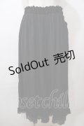 axes femme / レース使いワイドパンツ M 黒 Y-25-08-15-166-AX-PA-SZ-ZY