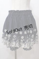 axes femme / お花刺繍キュロット M 紺 Y-25-08-15-169-AX-SK-SZ-ZY