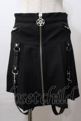 KILL STAR /AIRE　BITCH　ミニスカート S 黒 Y-25-08-15-174-PU-SK-SZ-ZY