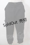 axes femme / ポケット刺繍クロップド丈パンツ M 黒 Y-25-08-15-175-AX-PA-SZ-ZY