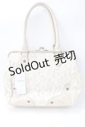 axes femme / がま口レース刺 バッグ  生成り Y-25-08-15-021-AX-BG-SZ-ZY