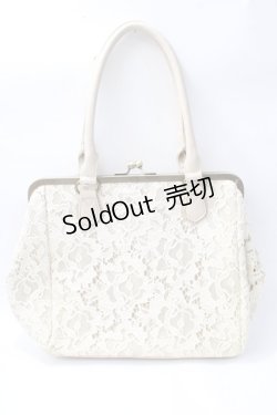 画像2: axes femme / がま口レース刺 バッグ  生成り Y-25-08-15-021-AX-BG-SZ-ZY