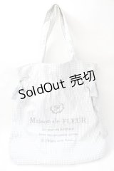 Maison de FLEUR / ギンガムチェックレースダブルリボントートバッグ F グレー Y-25-08-15-024-LO-BG-SZ-ZY