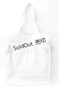 画像2: Maison de FLEUR / ギンガムチェックレースダブルリボントートバッグ F グレー Y-25-08-15-024-LO-BG-SZ-ZY