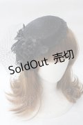 Morun x Muuna Stoik / カクテルハット・レース  ブラック Y-25-08-15-031-LO-AC-SZ-ZY