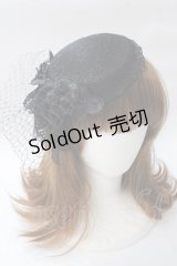 Morun x Muuna Stoik / カクテルハット・レース  ブラック Y-25-08-15-031-LO-AC-SZ-ZY
