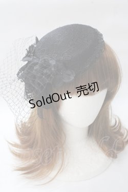 画像1: Morun x Muuna Stoik / カクテルハット・レース  ブラック Y-25-08-15-031-LO-AC-SZ-ZY