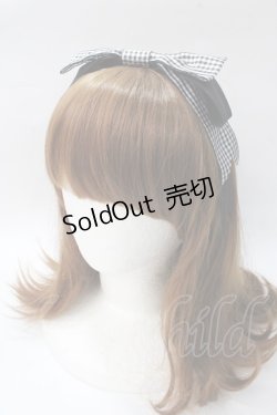 画像1: axes femme / ギンガムカチューシャ  黒 Y-25-08-15-033-AX-AC-SZ-ZT150-F002