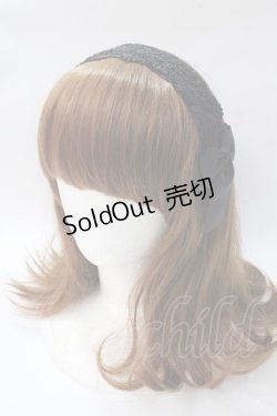 画像1: m petit by misako / TT*AMレースカチューシャ  中黒 Y-25-08-15-034-LO-AC-SZ-ZT487-F003