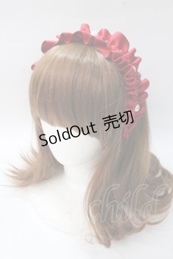 画像1: m petit by misako / AMPLカチューシャ  中赤 Y-25-08-15-036-LO-AC-SZ-ZY