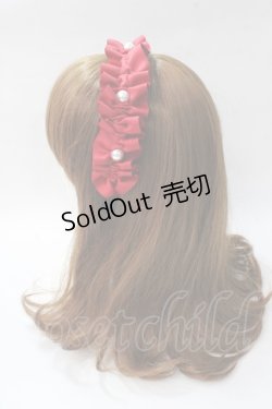 画像2: m petit by misako / AMPLカチューシャ  中赤 Y-25-08-15-036-LO-AC-SZ-ZY