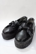 CHELEAP / 4cmヒールサテンリボンパンプス M 黒 Y-25-08-15-038-LO-SH-SZ-ZY