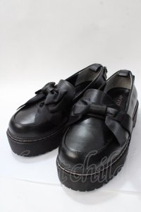 CHELEAP / 4cmヒールサテンリボンパンプス M 黒 Y-25-08-15-038-LO-SH-SZ-ZY