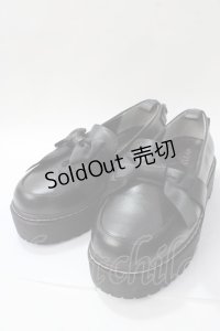 CHELEAP / 4cmヒールサテンリボンパンプス M 黒 Y-25-08-15-038-LO-SH-SZ-ZT-K017