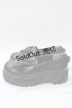 画像2: CHELEAP / 4cmヒールサテンリボンパンプス M 黒 Y-25-08-15-038-LO-SH-SZ-ZT-K017