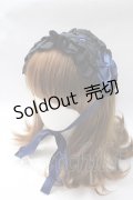 ATELIER PIERROT / 編み上げヘッドドレス  ブラック×ネイビー Y-25-08-17-050-EL-AC-SZ-ZY