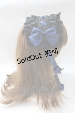 画像3: ATELIER PIERROT / 編み上げヘッドドレス  ブラック×ネイビー Y-25-08-17-050-EL-AC-SZ-ZY