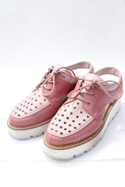 画像1: PINK HOUSE / パンチングバックストラップシューズ M ピンク Y-25-08-17-055-LO-SH-SZ-ZY
