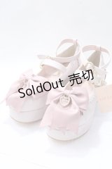LIZ LISA / ビジューリボンシューズ M ピンク Y-25-08-17-056-LO-SH-SZ-ZY