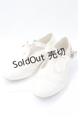 m petit by misako / AMPUリボンストラップパンプス M 生成り Y-25-08-17-057-LO-SH-SZ-ZT-K017