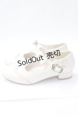 画像2: m petit by misako / AMPUリボンストラップパンプス M 生成り Y-25-08-17-057-LO-SH-SZ-ZT-K017