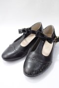 m petit by misako / AMPUリボンストラップパンプス M 黒 Y-25-08-17-058-LO-SH-SZ-ZY