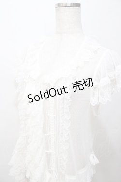 画像3: PINK HOUSE / ドットチュールオーバーベストブラウス  白 Y-25-08-17-060-LO-BL-SZ-ZY