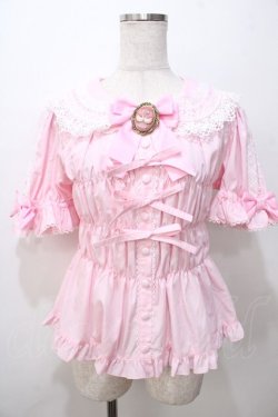 画像1: metamorphose / 木漏れ日のトロイメライ丸襟半袖ブラウス 1 ピンク Y-25-08-17-065-ME-BL-SZ-ZY