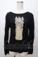 画像1: Jane Marple / スイスコットンkittenプリントのロングTシャツ M 黒 Y-25-08-17-067-JM-TO-SZ-ZY (1)