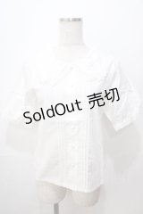 F i.n.t / 三角襟タック入り半袖ブラウス F オフホワイト Y-25-08-17-071-CA-BL-SZ-ZY