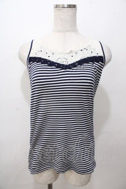 画像1: axes femme / ボーダータンク  紺 Y-25-08-17-073-AX-TO-SZ-ZY