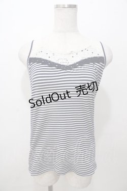 画像1: axes femme / ボーダータンク  紺 Y-25-08-17-073-AX-TO-SZ-ZT013