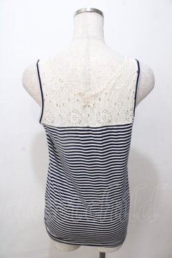 画像2: axes femme / ボーダータンク  紺 Y-25-08-17-073-AX-TO-SZ-ZY