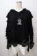 画像1: KRY CLOTHING / 袖ダメージパーカー  黒 Y-25-08-17-080-EL-TO-SZ-ZY (1)