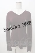 Ozz Croce / 王冠刺繍トップス  ワイン Y-25-08-17-083-OO-TO-SZ-ZY