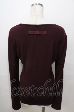 画像2: Ozz Croce / 王冠刺繍トップス  ワイン Y-25-08-17-083-OO-TO-SZ-ZY