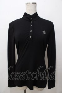 Ozz Croce / 王冠刺繍トップス  黒 Y-25-08-17-087-OO-TO-SZ-ZY