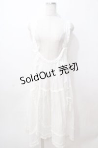PINK HOUSE / ローンエプロンドレス  白 Y-25-08-17-096-LO-OP-SZ-ZY