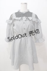 Rojita / レース切替ラッフル5分袖ワンピース  黒 Y-25-08-17-106-LO-OP-SZ-ZY