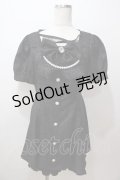 Ank Rouge / ジャガードセットアップ風ワンピ  黒 Y-25-08-17-107-CA-OP-SZ-ZY