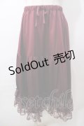 axes femme kawaii / レースフリルペチスカート M ワイン Y-25-08-17-114-AX-SK-IG-ZI